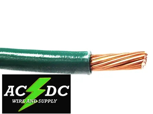 THHN 10 AWG GAUGE GREEN NYLON PVC STRANDED COPPER BUILDING WIRE AC/DC WIRE AND SUPPLY