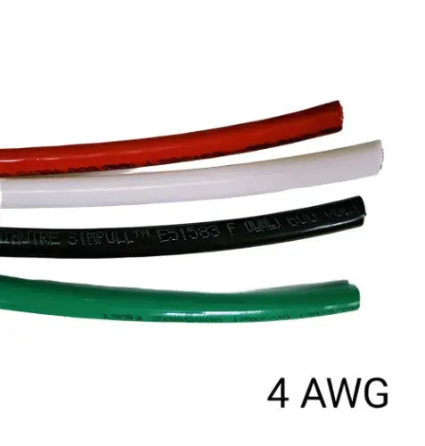 5' FEET EA THHN THWN-2 4 AWG GAUGE RED BLACK GREEN WHITE COPPER BUILDING WIRE AC/DC WIRE AND SUPPLY