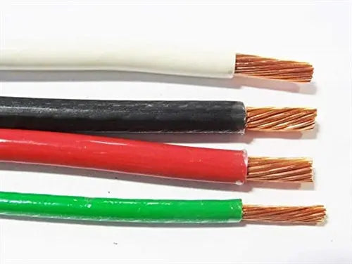 50' EA THHN THWN 6 AWG GAUGE BLACK WHITE RED COPPER WIRE + 50' 10 AWG GREEN AC/DC WIRE AND SUPPLY