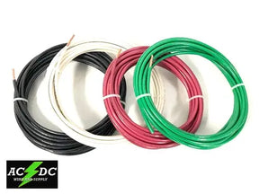 100' FEET EA THHN THWN-2 8 AWG GAUGE RED BLACK GREEN WHITE COPPER BUILDING WIRE AC/DC WIRE AND SUPPLY