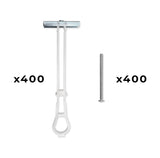 400-Pack 3/16"-24 Quick Channel Toggle Anchors with Bolts