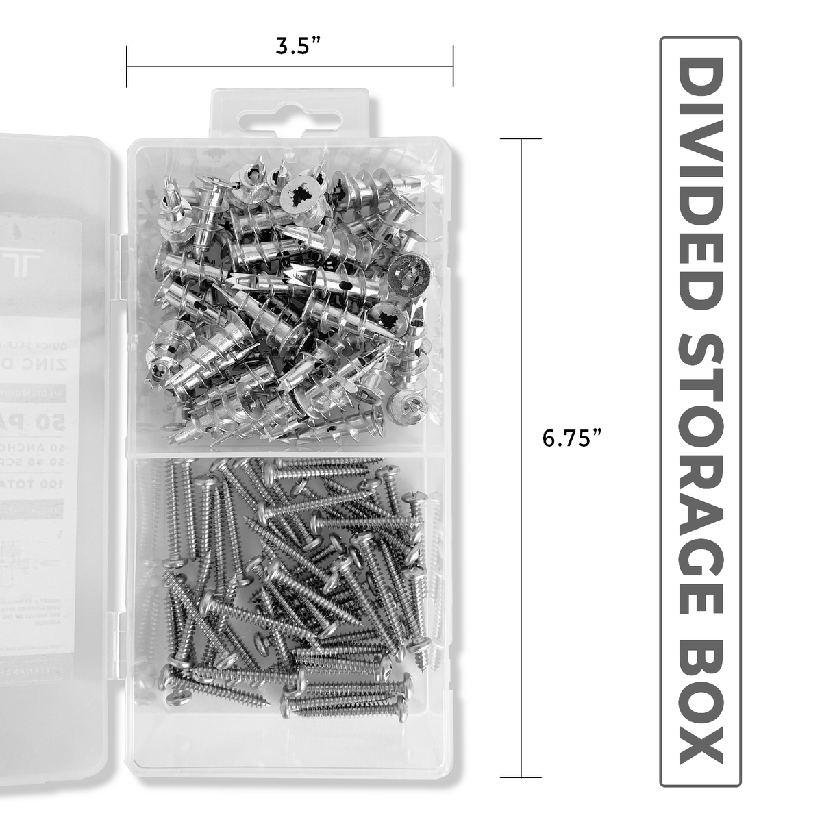 Self-Drilling Zinc Drywall Anchors with #8 Screws