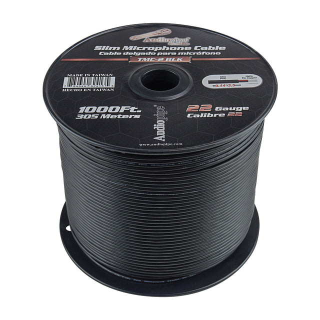 Slim Microphone Cable (TMC-2-BLK) Audiopipe