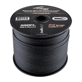 Siamese Slim Microphone Cable (TMC-2X2F-BLK) Audiopipe