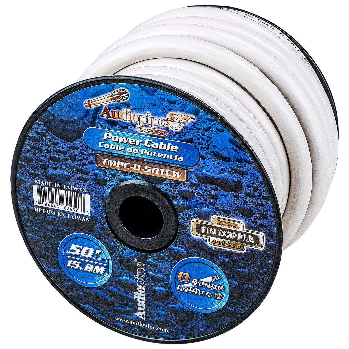 Marine 0 Gauge Power Cable (TMPC-0-50TCW) Audiopipe