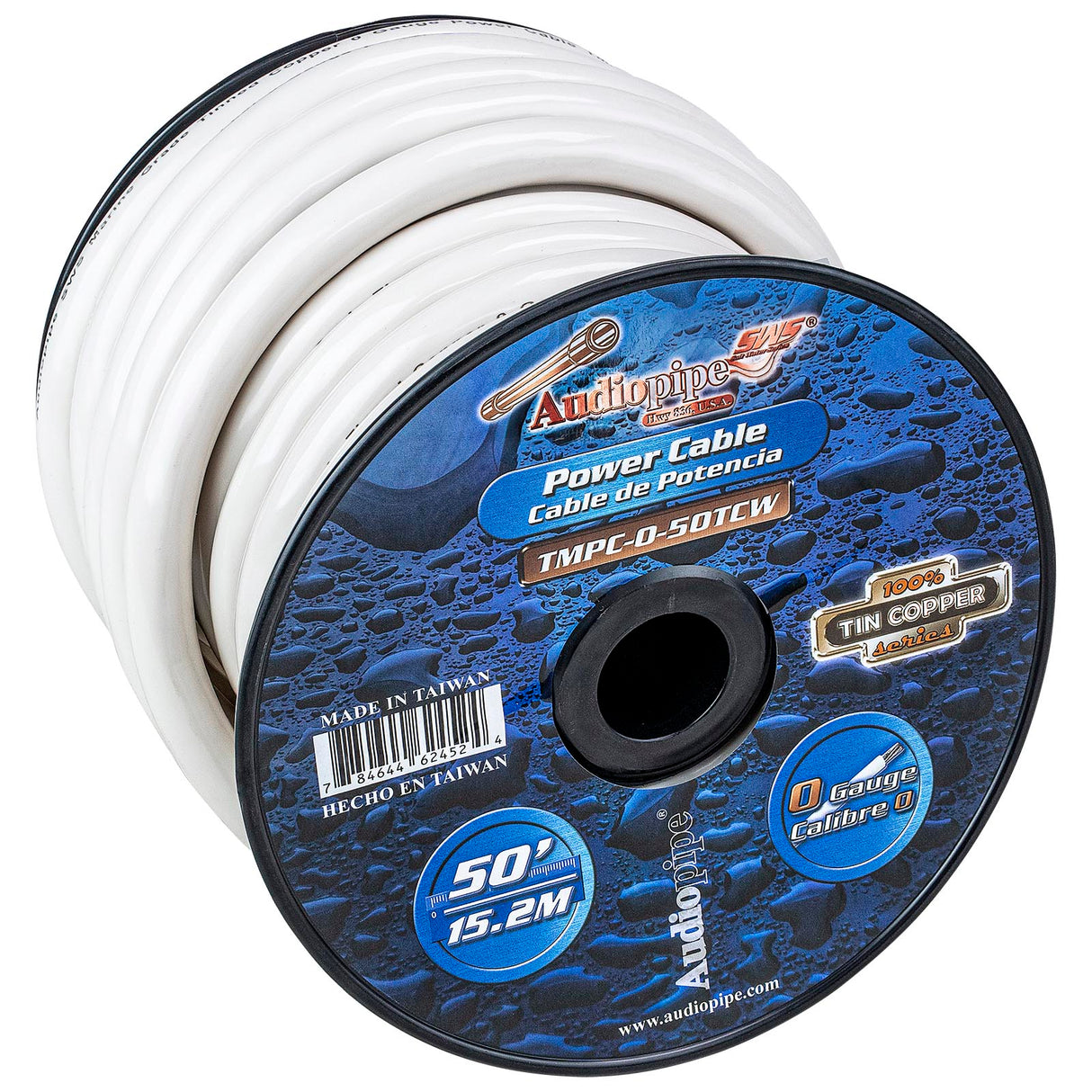 Marine 0 Gauge Power Cable (TMPC-0-50TCW) Audiopipe