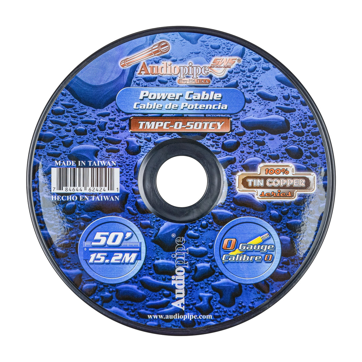 Marine 0 Gauge Power Cable (TMPC-0-50TCY) Audiopipe