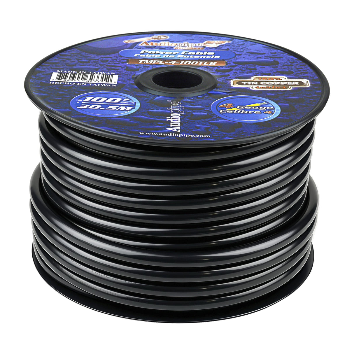 Marine 4 Gauge Power Cable (TMPC-4-100TCB) Audiopipe