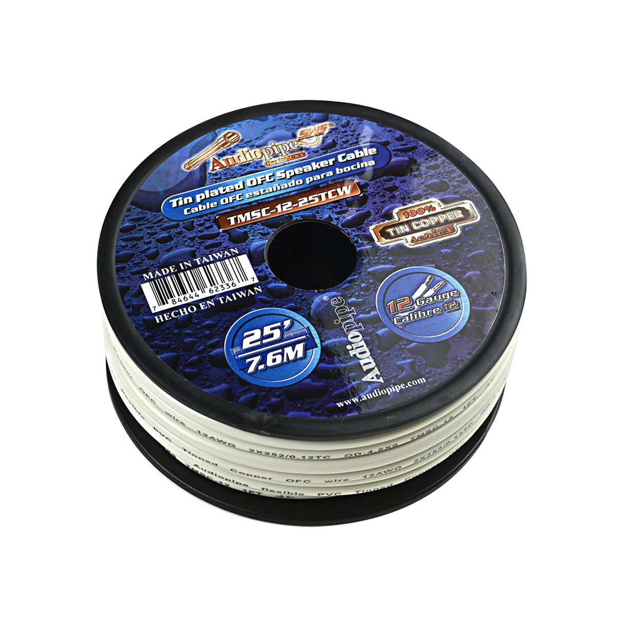 TMSC-12-25TC Flexible PVC Tin Copper-Plated OFC Speaker Wire 12 AWG Audiopipe