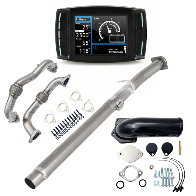 2008-2010 6.4L Ford Powerstroke 4" DPF/DEF/EGR Delete All-in-One Kit TruckTok