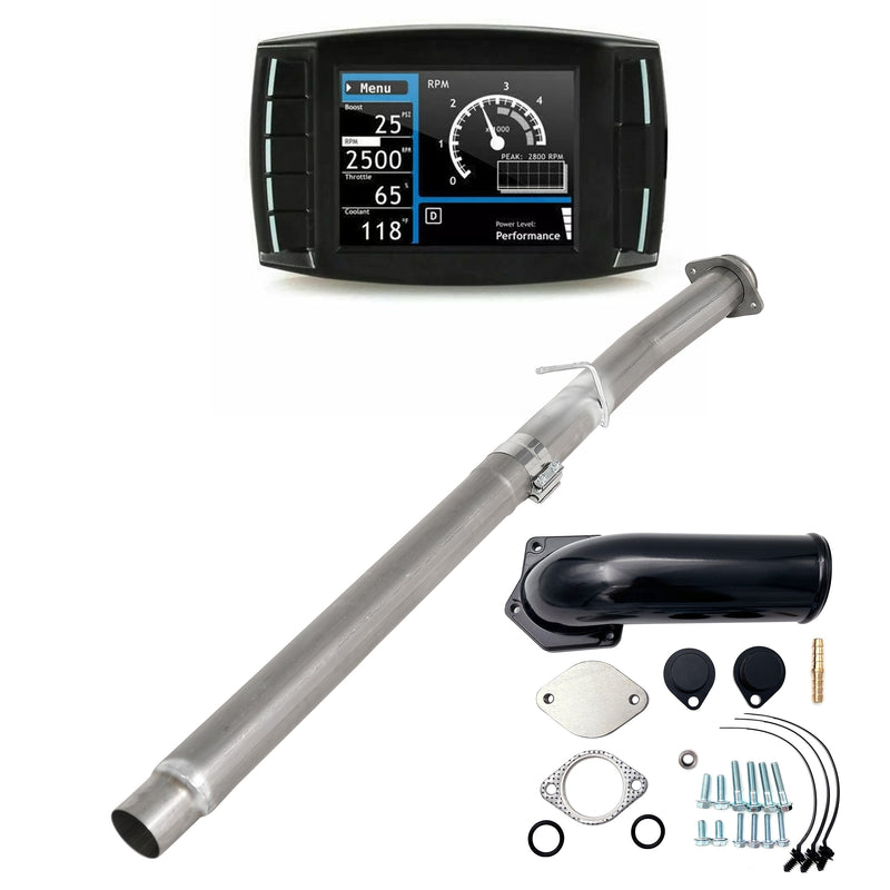 2008-2010 6.4L Ford Powerstroke 4" DPF/DEF/EGR Delete All-in-One Kit