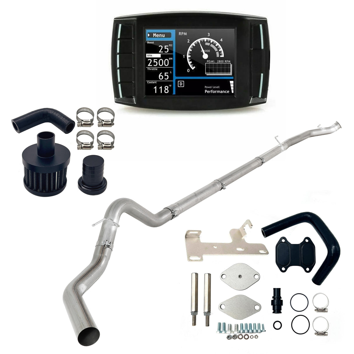 4" DPF/DEF/EGR/CCV Delete 2010-2012 6.7L Ram Cummins All-in-One Kit TruckTok