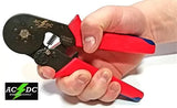 AC/DC WIRE AND SUPPLY Self Adjusting Ratcheting Ferrule Crimper Plier HEXAGON Crimper AC/DC WIRE AND SUPPLY