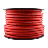 TPS-4CPR-100R - 4 Gauge 100’ 100% Copper Flexible Primary Wire - Red Audiopipe