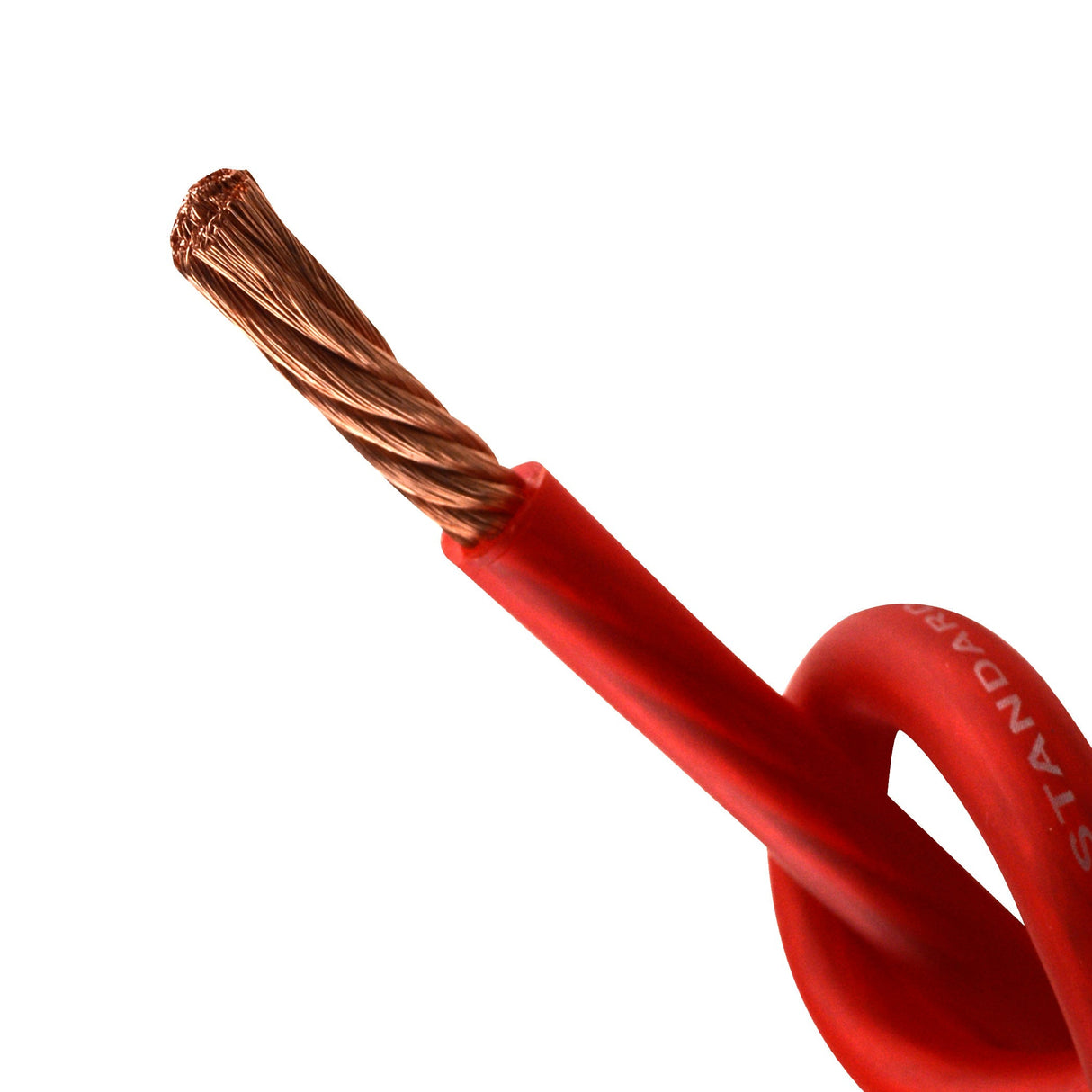TPS-4CPR-100R - 4 Gauge 100’ 100% Copper Flexible Primary Wire - Red Audiopipe