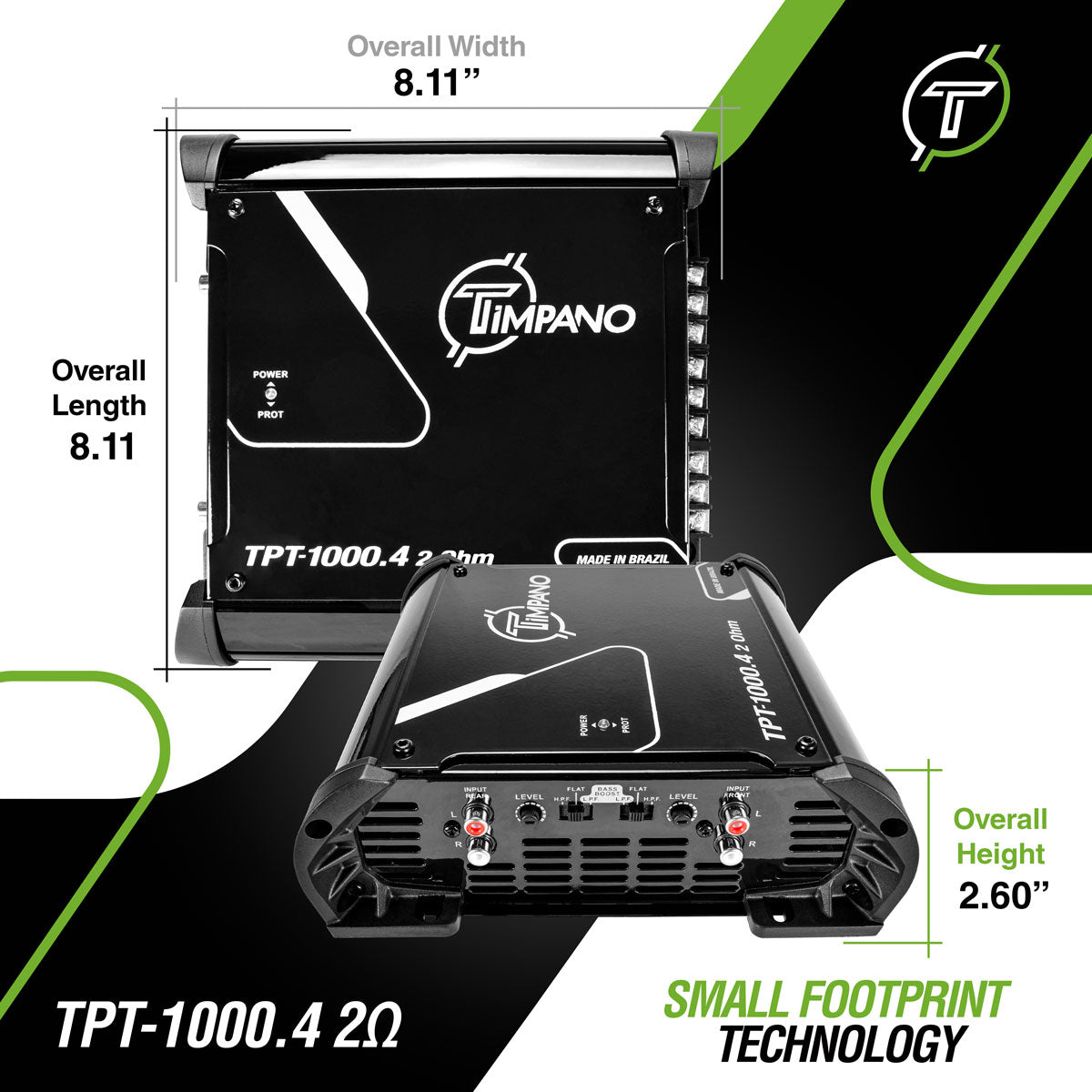 TPT-1000.4 2 Ohm Amplifier Timpano Audio