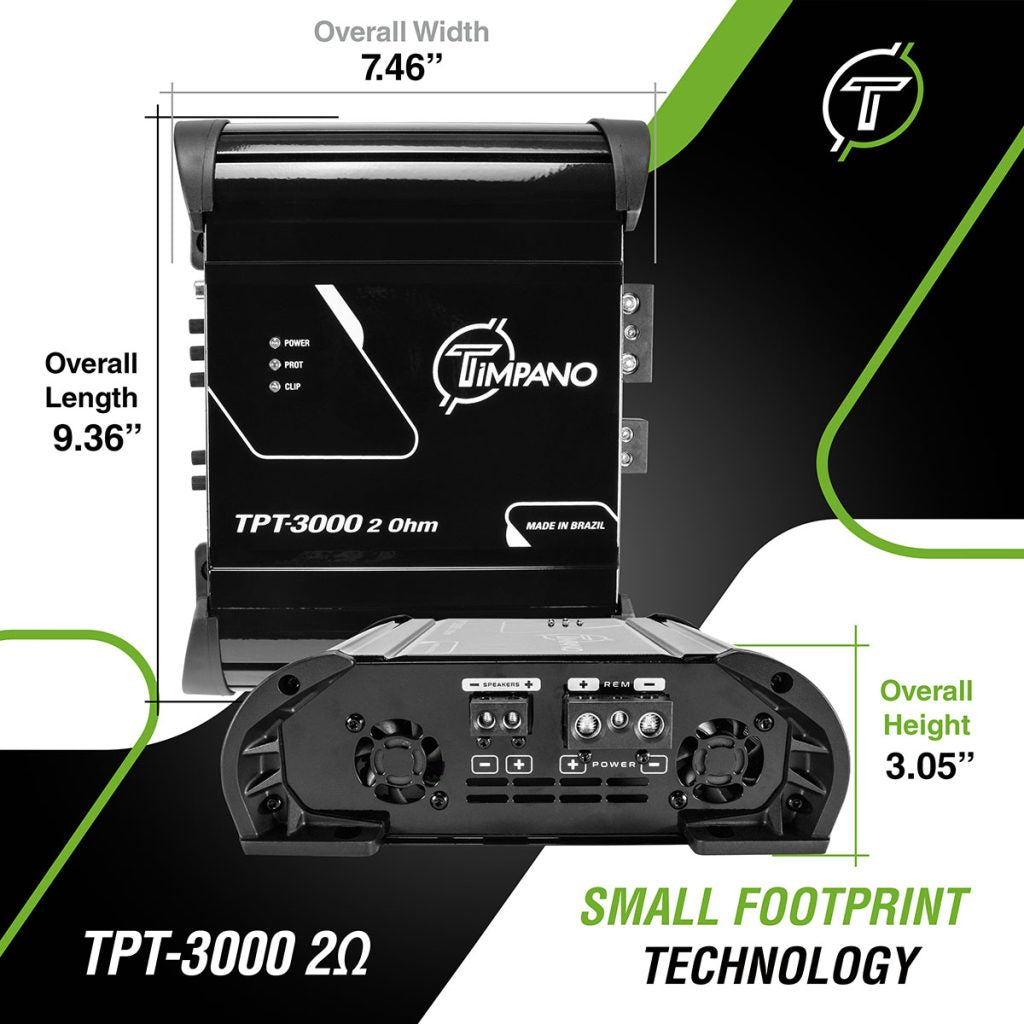 TPT-3000 2 Ohm Amplifier Timpano