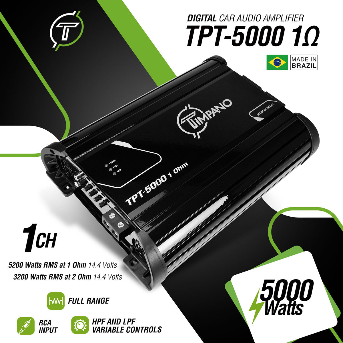 TPT-5000 1 Ohm Amplifier Timpano Audio