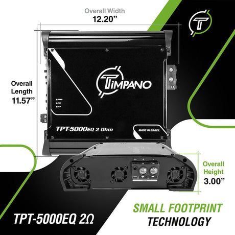Timpano 5000 Watts Car Audio Amplifier Fullrange TPT-5000EQ 2 Ohm Timpano