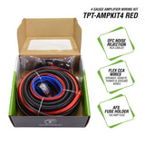 TPT-AMPKIT4 RED Amplifier Wiring Kit Timpano Audio