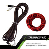 TPT-AMPKIT4 RED Amplifier Wiring Kit Timpano Audio