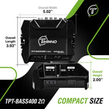 TPT-BASS400 2 Ohm Amplifier FREE GIFT Timpano Audio