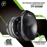 TPT-DH2000 | 2" Exit Compression Driver + Horn 450 Watts Max Power 8 Ohm Timpano