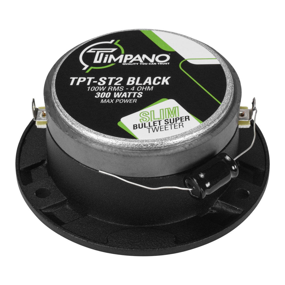 TPT-ST2 | Black Slim Super Tweeter, 600 Watts 4 Ohm Timpano