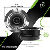1600w PACKAGE 2x 6.5" Bullet Midrange + 2x Chrome Tweeters Timpano Audio