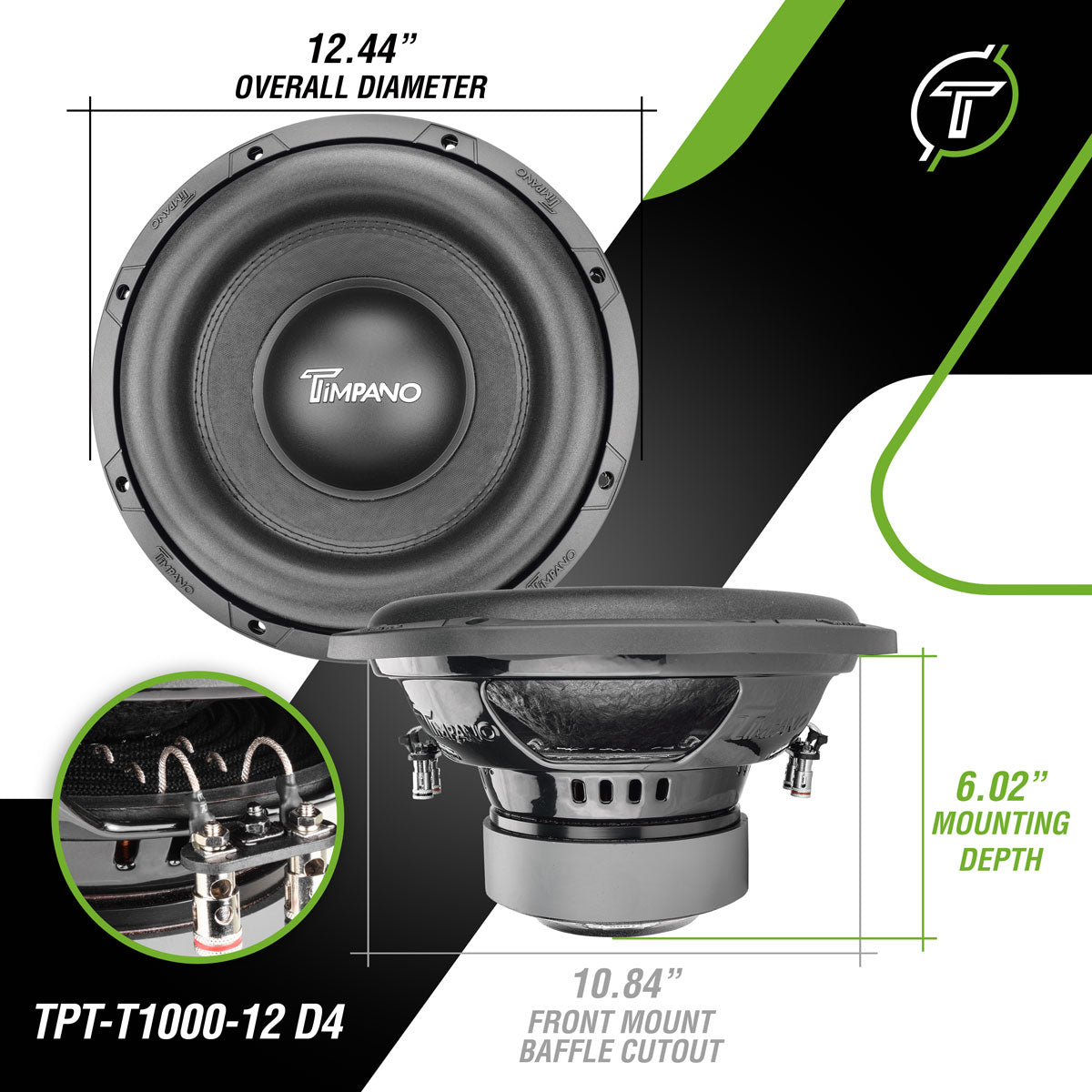 TPT-T1000-12 D4 Subwoofer Timpano Audio
