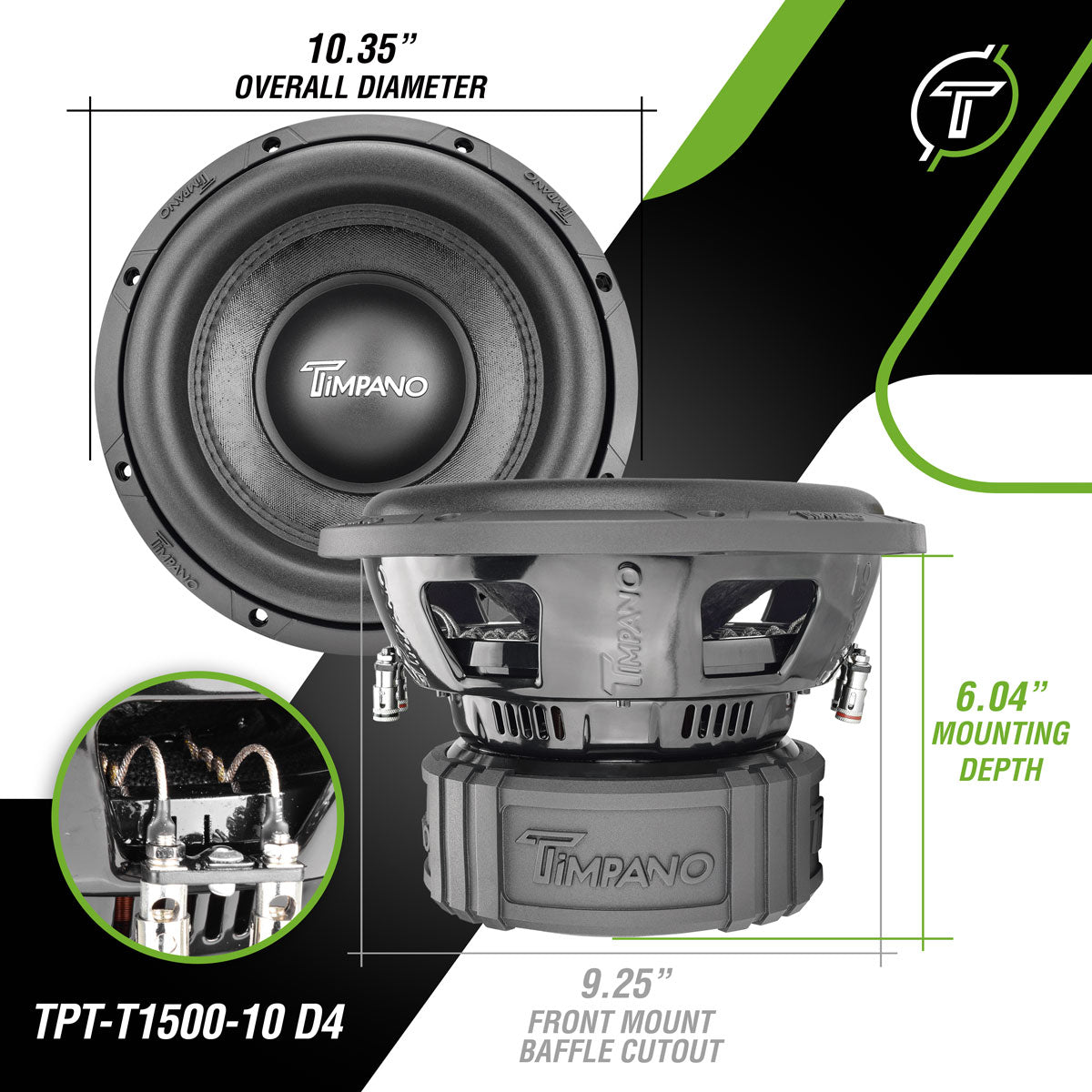 TPT-T1500-10 D4 Subwoofer Timpano Audio