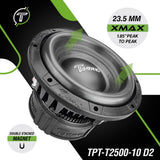 TPT-T2500-10 D2 Timpano 10″ Subwoofer 2000 Watts Timpano