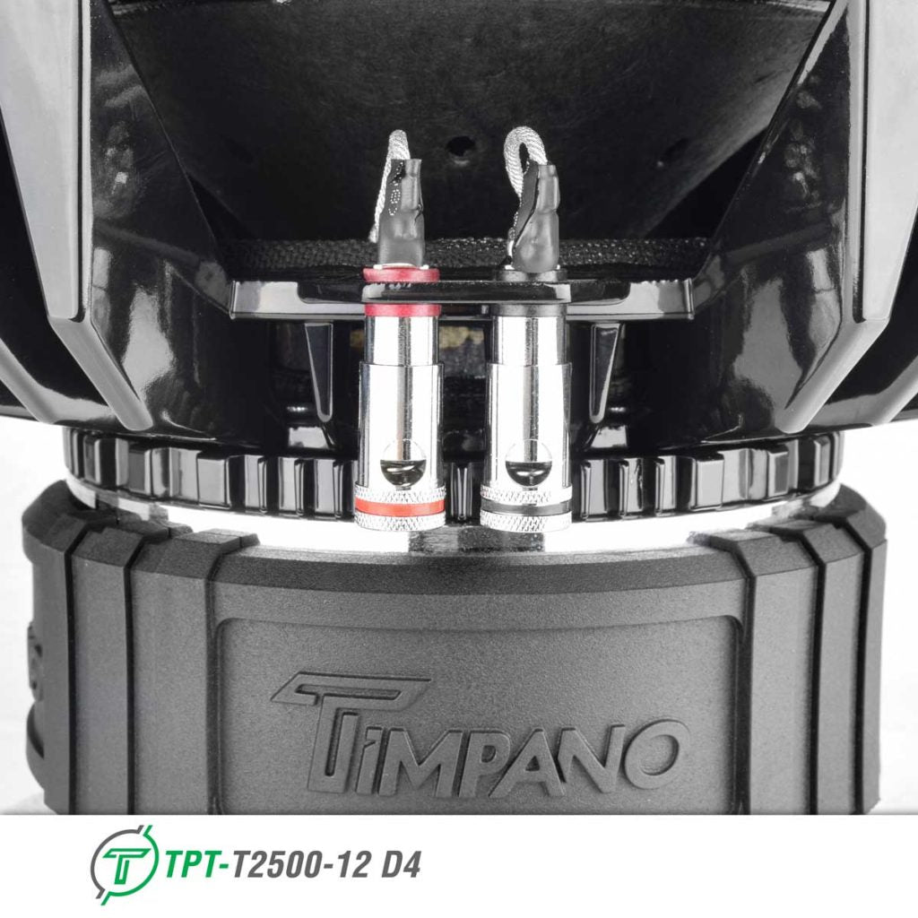 TPT-T2500-12 D4 - Timpano 12″ Car Audio Subwoofer 2500 Watts Dual 4 Ohm Timpano