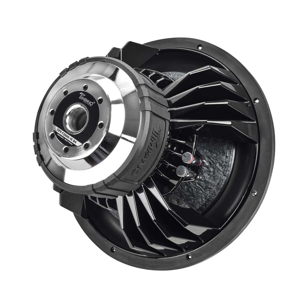 Timpano 15″ Car Audio Subwoofer 2500 Watts Dual 4 Ohm TPT-T2500-15 D4 High Performance Timpano