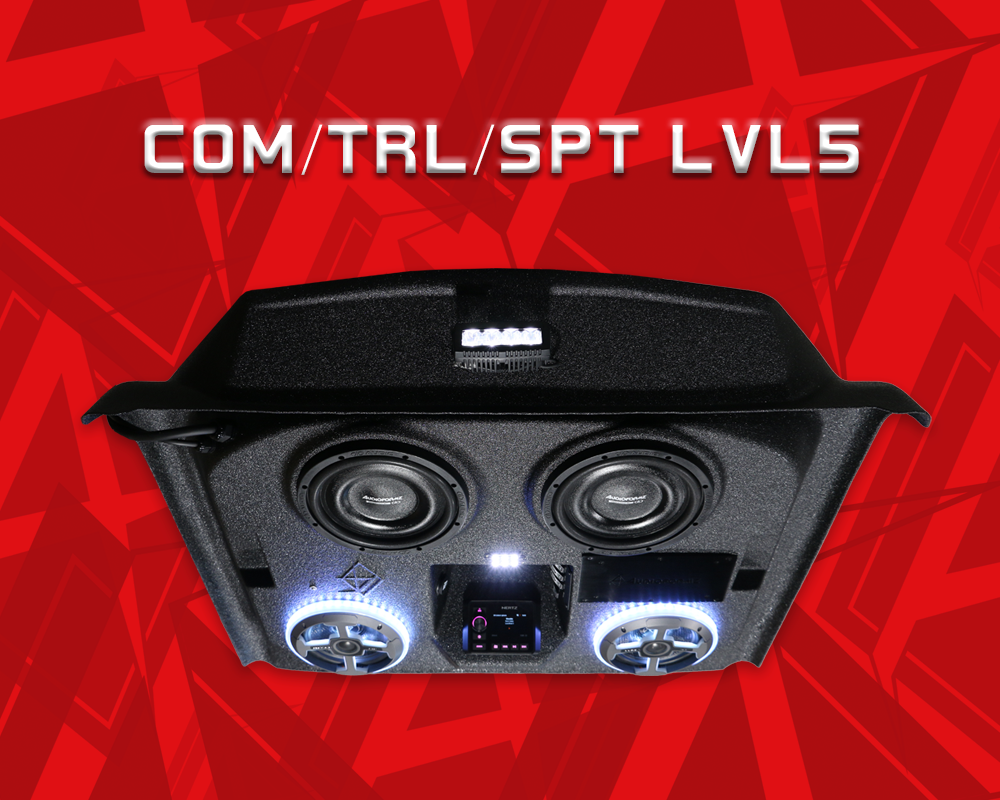 2021+ Can-Am Commander / 2019+ Maverick Sport / 2018+ Maverick Trail Stereo Tops (2-Seat)