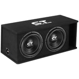 Dual 12" 2600W Complete Bass Package w/ Sub Box, Amp, & Wiring Kit CT Sounds