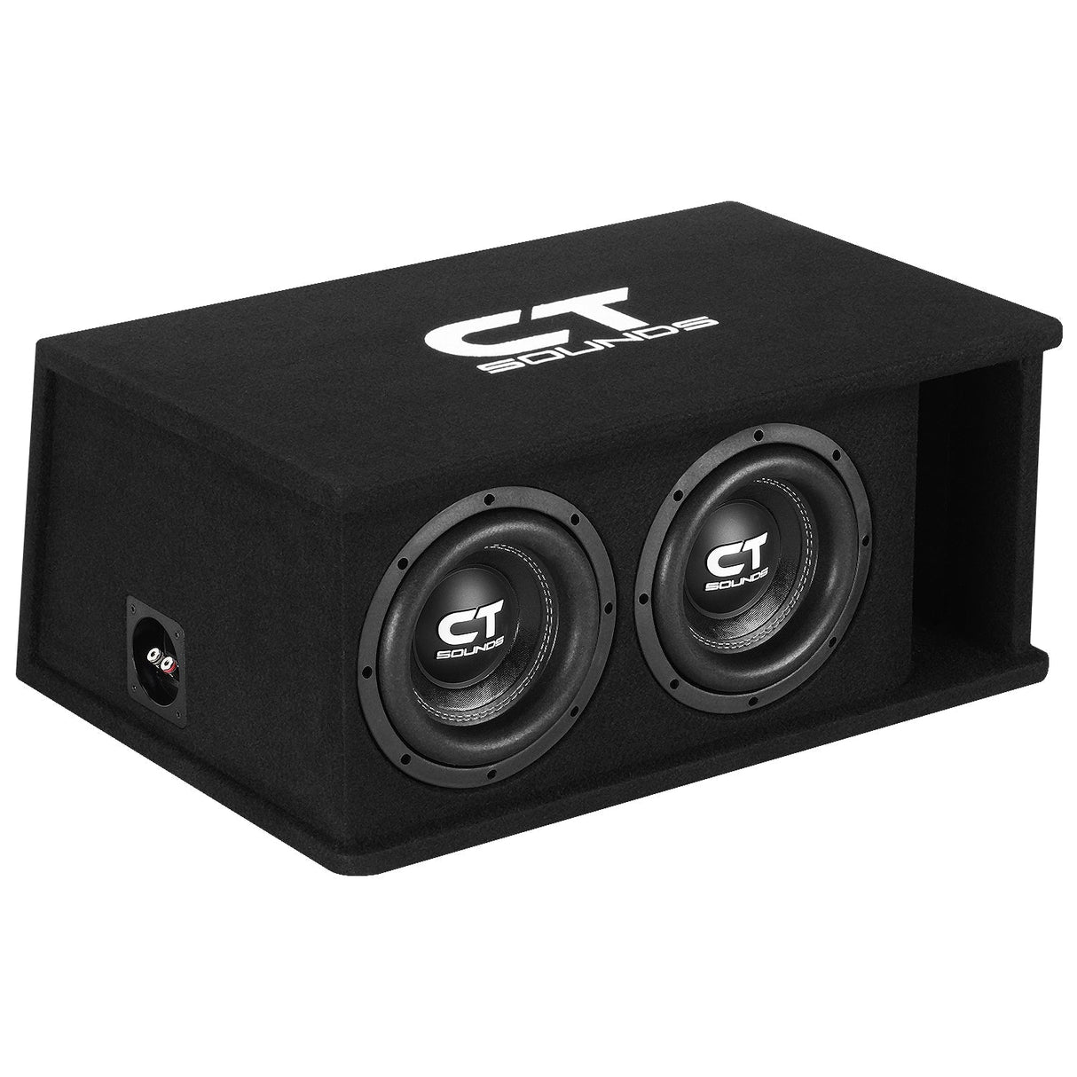 Dual 8" 1600W Complete Bass Package w/ Sub Box, Amp, & Wiring Kit CT Sounds