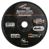 250Ft Speaker Cable, 14 AWG, 2 Conductors (TSPK-214-250) Audiopipe