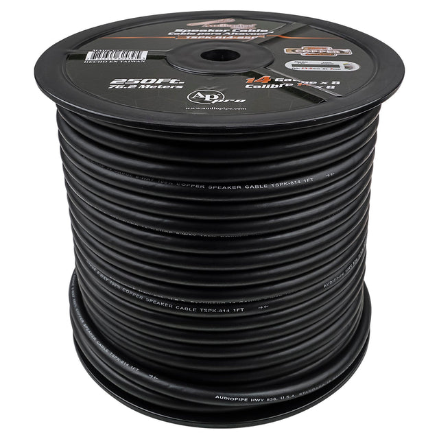 250Ft Speaker Cable, 14 AWG, 8 Conductors (TSPK-814-250) Audiopipe