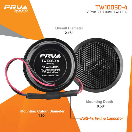 6.5” PRO Audio Speakers & Tweeters + Amplifier Bundle PRV Audio