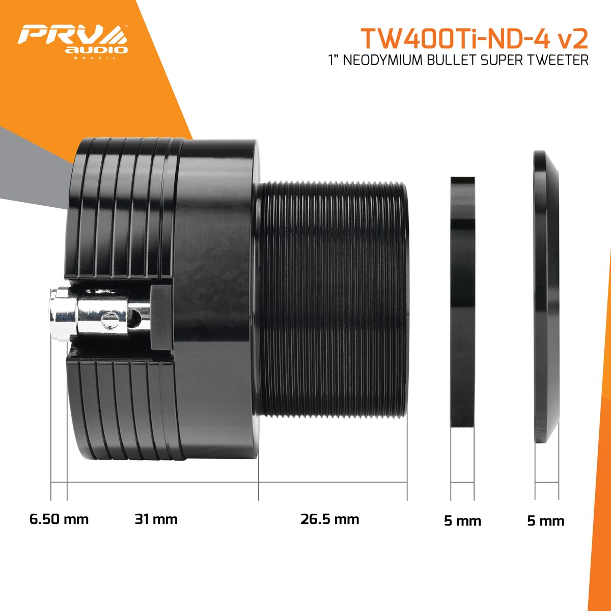 PRV TW400Ti-Nd-4 v2 (PAIR) Tweeter PRV Audio