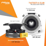 PRV Audio TW700Ti-4 Slim 4 Inch Titanium Bullet Super Tweeter Pair