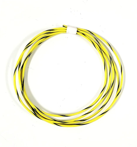 TXL 18 AWG AUTOMOTIVE WIRE  YELLOW  W/ GRAY STRIPE