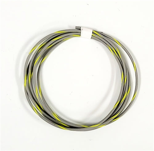 TXL 18 AWG AUTOMOTIVE WIRE  GRAY  W/ YELLOW STRIPE