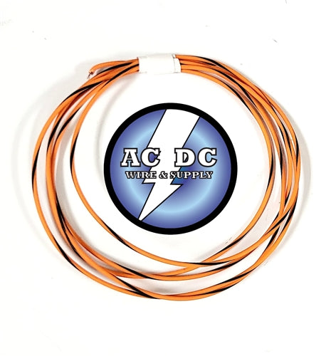 TXL 22 AWG AUTOMOTIVE WIRE ORANGE W/ BLACK STRIPE