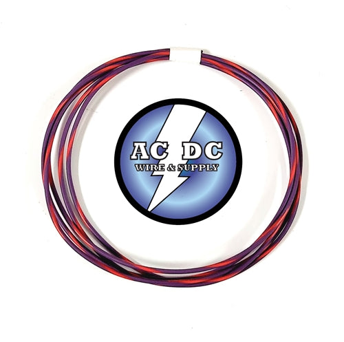 TXL 22 AWG AUTOMOTIVE WIRE PURPLE W/ RED STRIPE