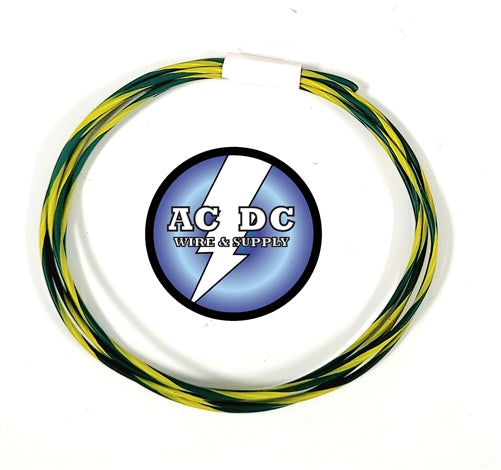 TXL 22 AWG AUTOMOTIVE WIRE GREEN W/ YELLOW STRIPE