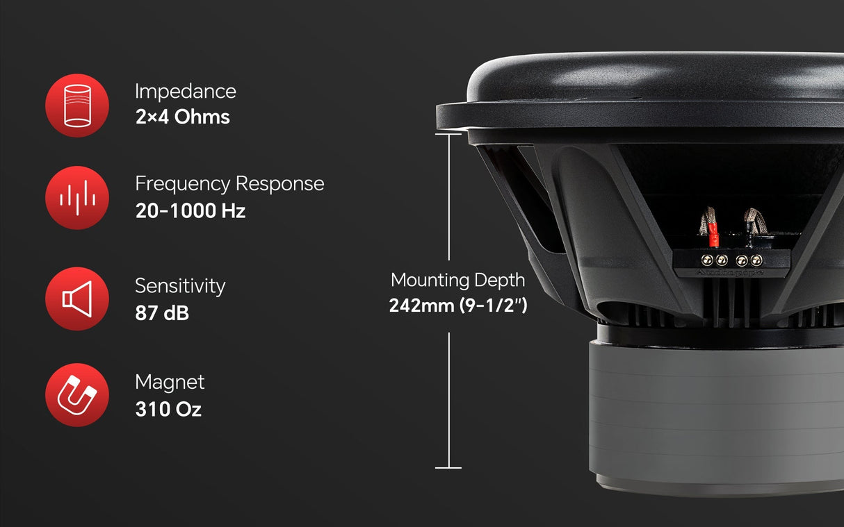 TXX-BDC-V-15 15" Quinta Stack Composite Cone Subwoofer Audiopipe
