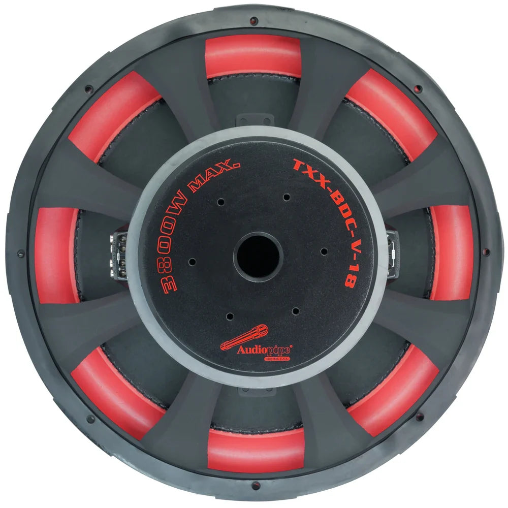 Audiopipe TXX-BDC-V-18 | 18" 1900W RMS Subwoofer DVC 4-Ohm Audiopipe