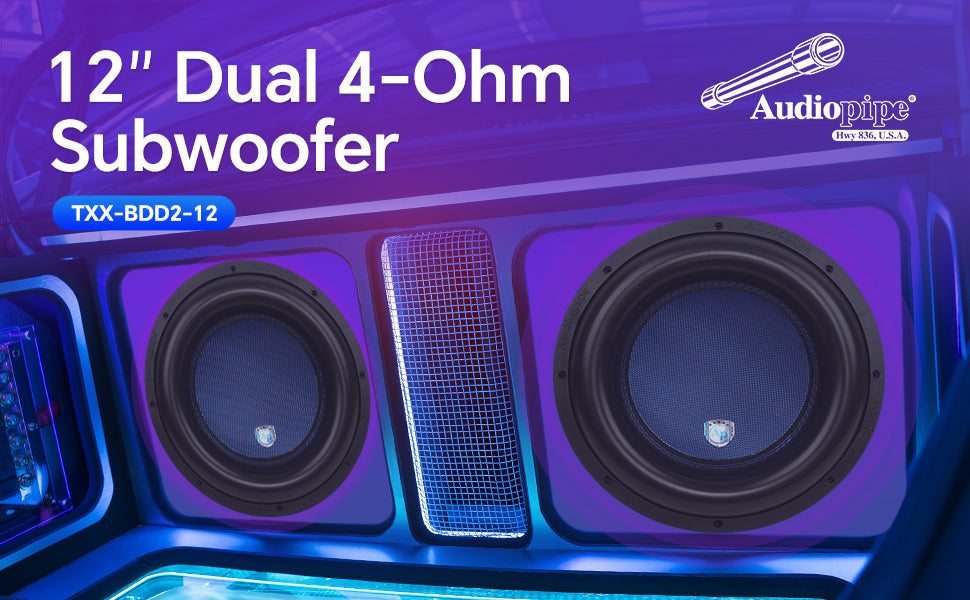 12” Double Stack High Power Subwoofer (TXX-BDD2-12) Audiopipe